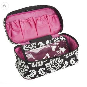 🆕 Travel Pouch For Makeup, Tech, Chargers and Much More Pink Black White